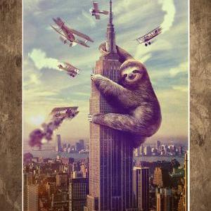 Sloth, Animal, Slothzilla, Empire State Building..