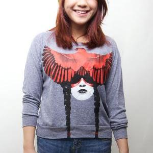 American Apparel, Pullover, Animal, Cardinal..
