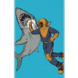 Iphone 5 Case, Shark Case, Diver Punching Shark,..