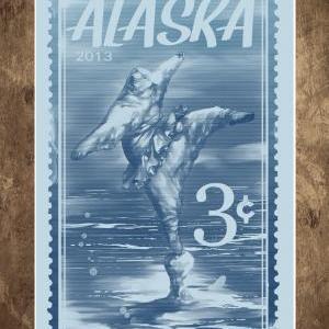 Wall Art, Post Stamp, Polar Bear, A..