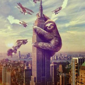 Slothzilla, Sloth Necklace, Jewelery, Sterling..