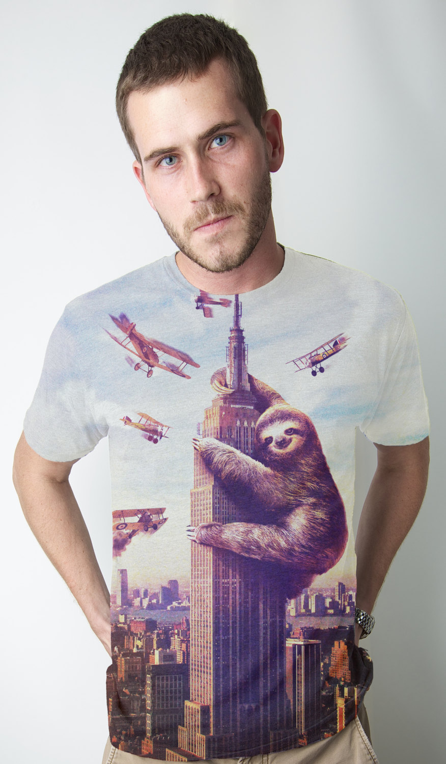 Sloth, Empire State Building, Slothzilla, Men's Tee, Sloth T shirt, Available S M L XL 2XL