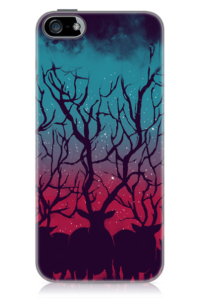Deer Forest Iphone 5 Glossy Hard Case
