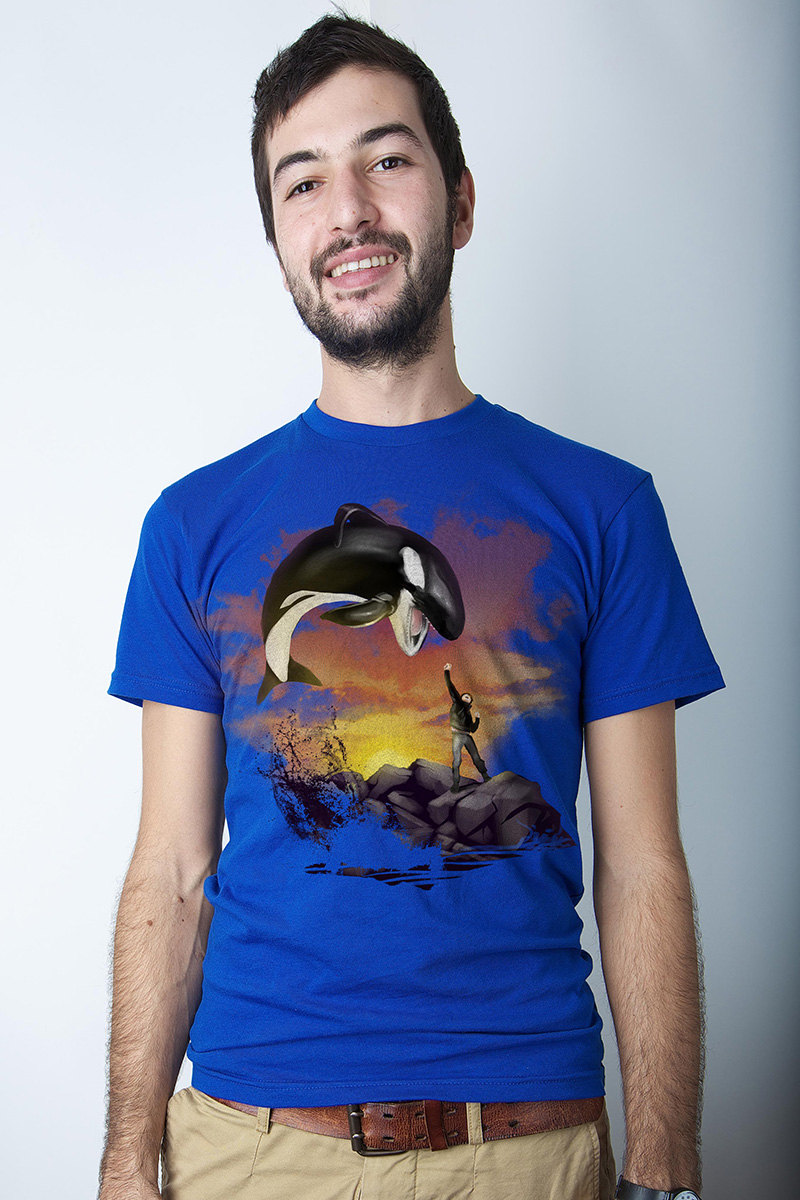 Willy The Killer, Killer Whale, Orca, Willy, Sunset S-2xl Available