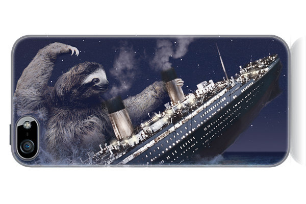 Iphone 5 Case, Sloth, Slothzilla, Titanic, Hard Case