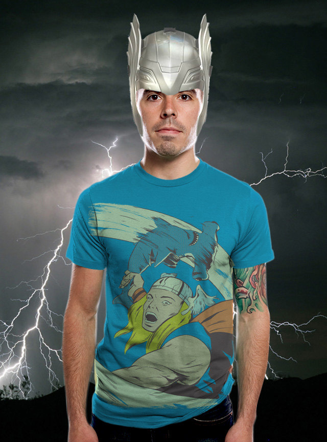 Thor, Shark, Hammer Time, Available S M L XL 2XL 100% Cotton