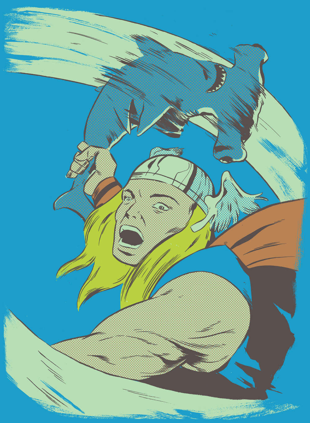 Thor Tee, Shark Tshirt, Hammerhead, Available S M L Xl, 100 Cotton